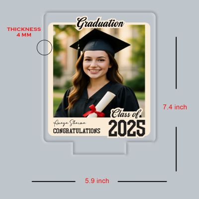 Personalized Graduation Congratulations Gift Night Lamp Custom with Photo & Name Graduation Gift for Student, Son, Daughter, Nurse & Doctor Multicolored Light